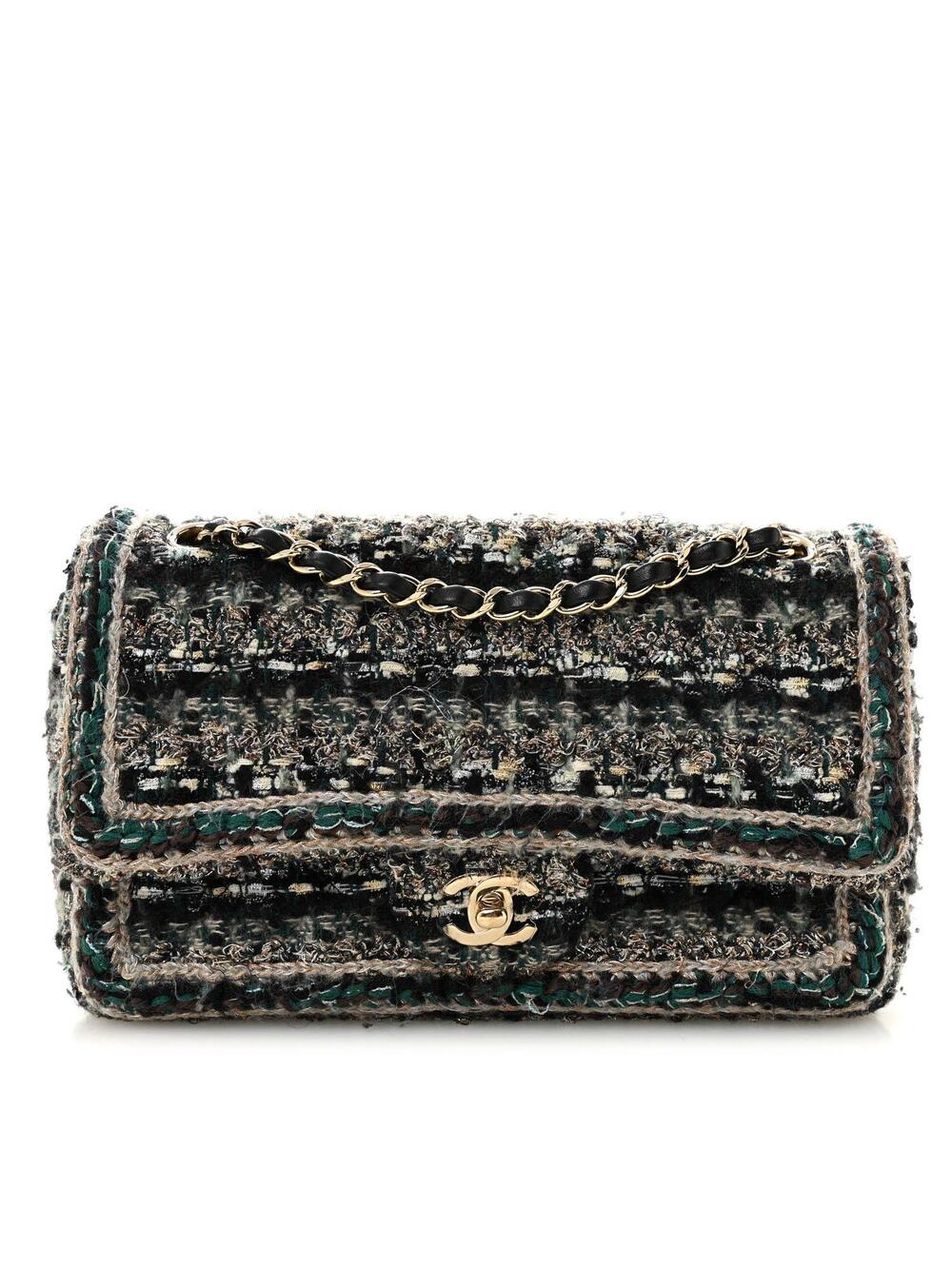 Chanel Tweed Braid Medium Flap #269455C42B